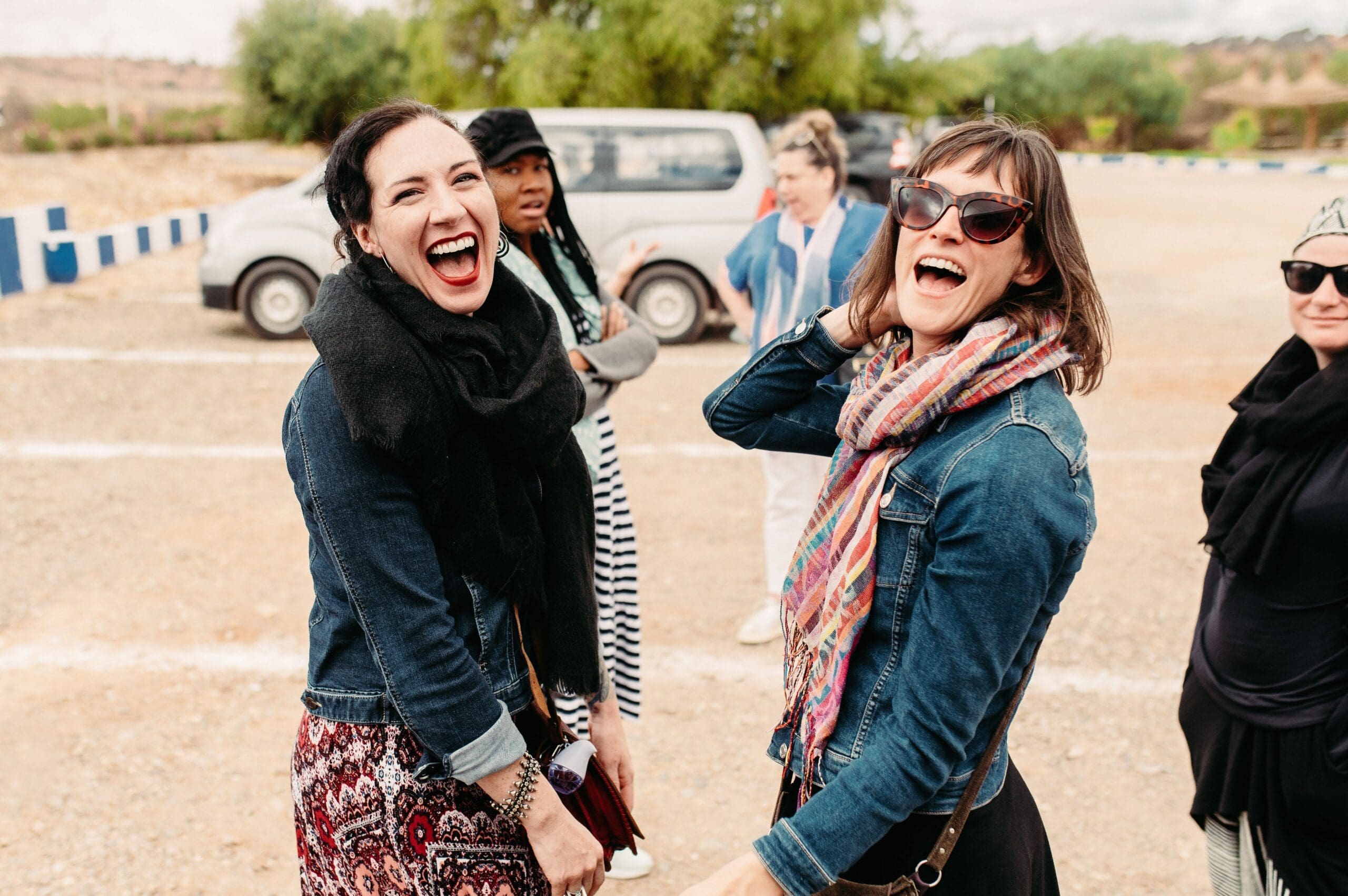 yoga retreat leaders with a small group traveling abroad
